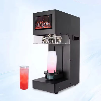 Máquina selladora de latas de refrescos inteligente con pantalla táctil para latas de té de burbujas