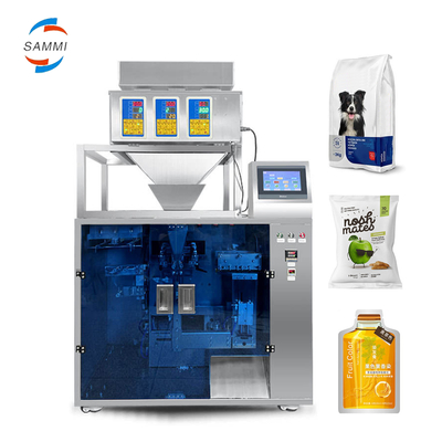 Máquina automática de envasado de gránulos, multifunción, bolsa prefabricada con cremallera para alimentos para mascotas, comida para gatos, comida para perros