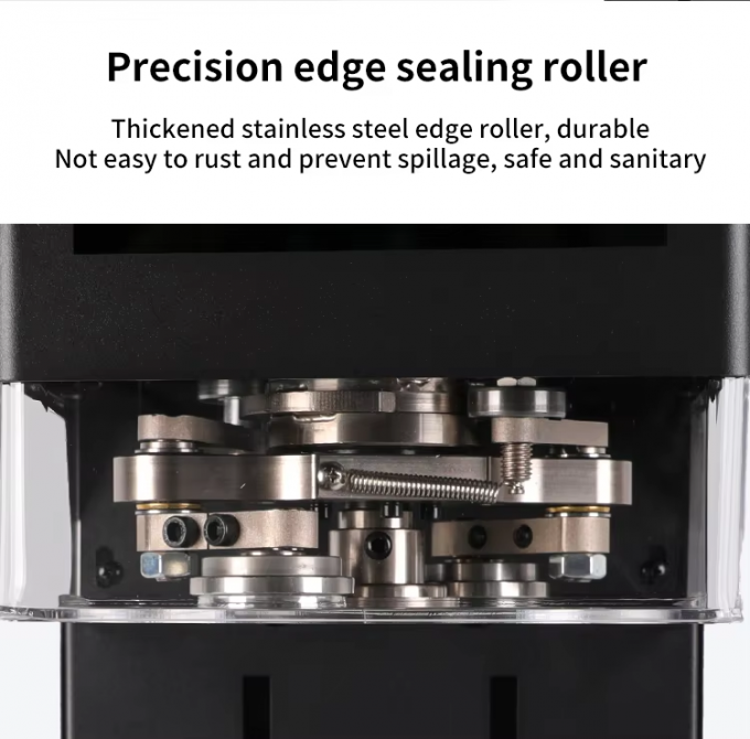 Máquina selladora eléctrica de latas de aluminio y metal plástico para tiendas de té con leche y té de burbujas, sellado térmico 5