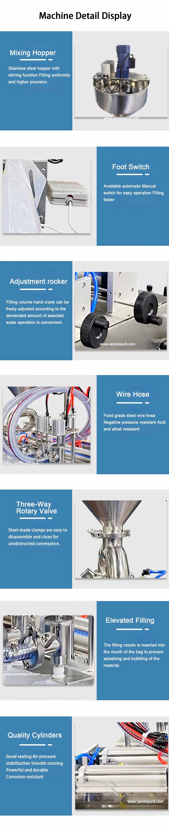 Máquina industrial semiautomática de llenado de jugo para alimentos líquidos 5