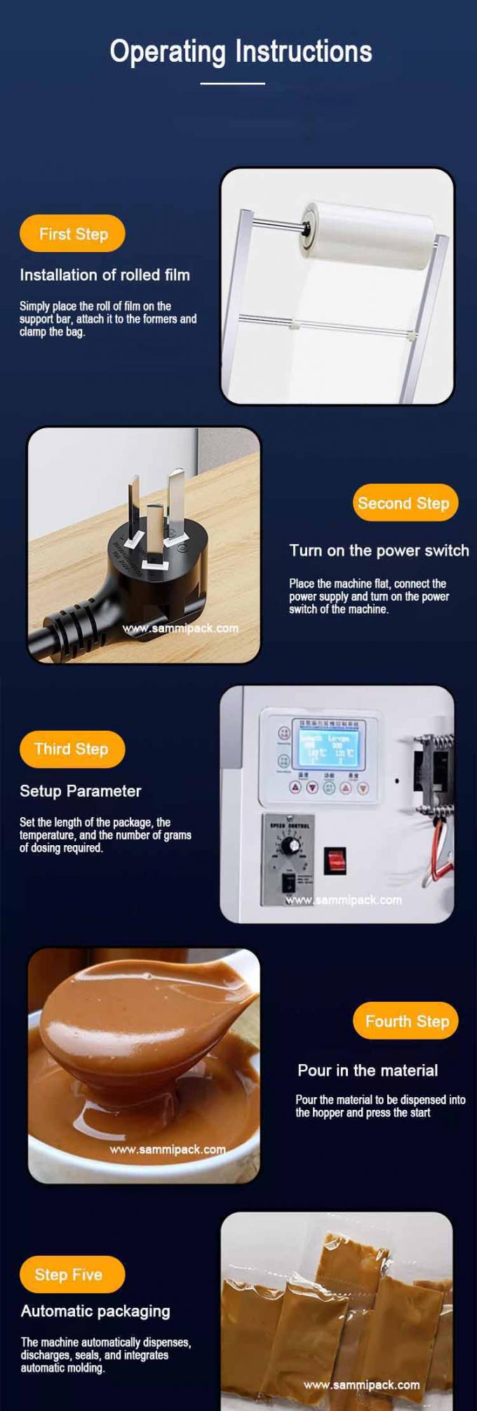 Máquina de embalaje de bolsas automática multifuncional de pasta de tomate, ketchup líquido, pasta y bolsas automática 4