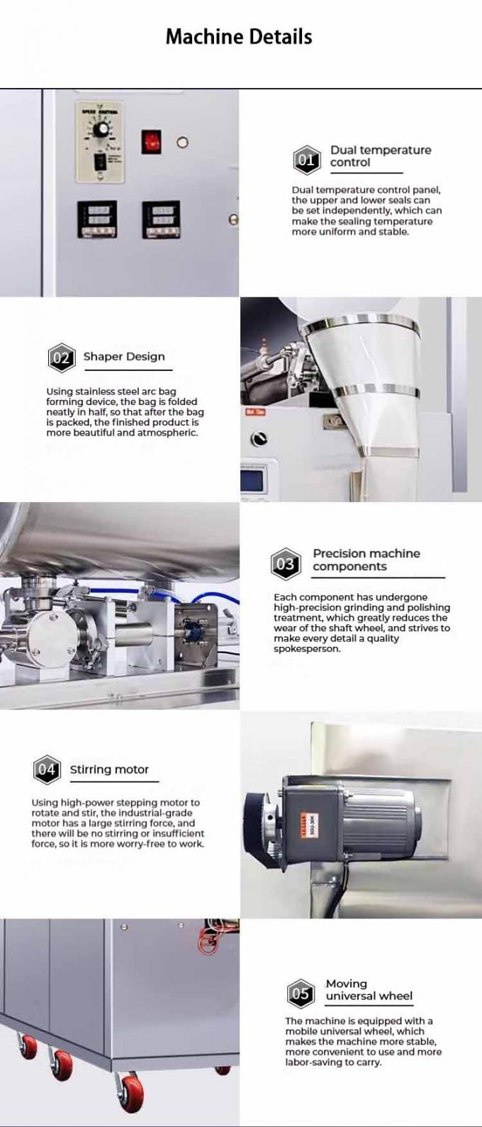 Máquina de embalaje de bolsas automática multifuncional de pasta de tomate, ketchup líquido, pasta y bolsas automática 5