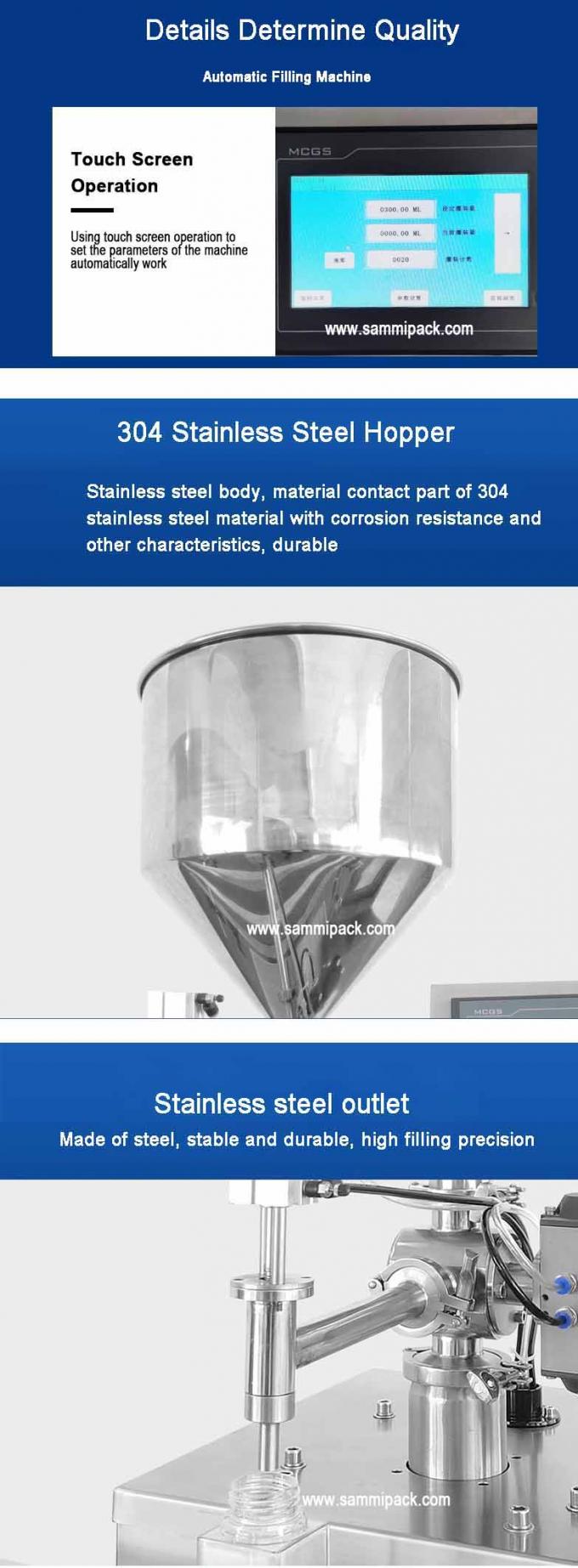 Máquina automática vertical de llenado de pasta líquida para envasado de salsa picante, zumo y miel con material de CREMA de transportador 4