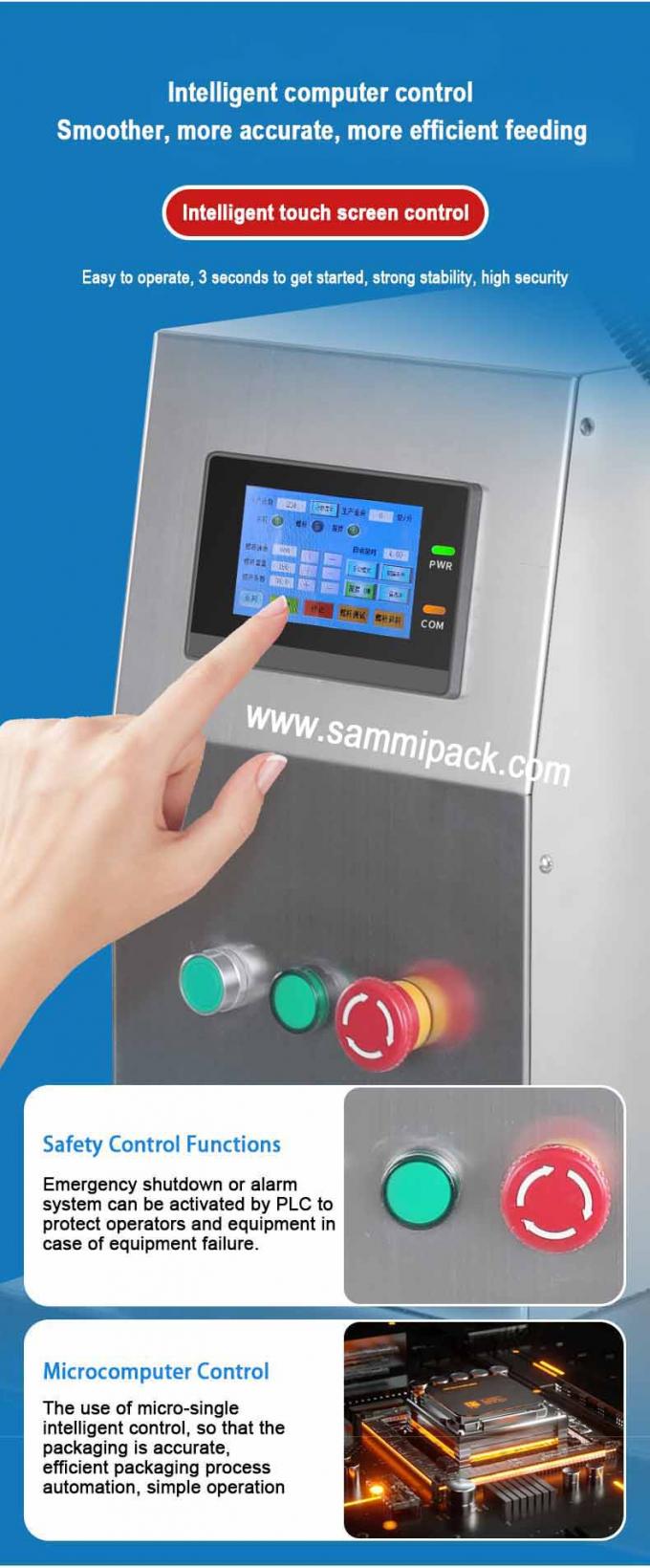 Máquina de Llenado de Polvo Semiautomática con Accionamiento Eléctrico para Botellas, Bolsas, Leche, Cosméticos, Químicos, Dosificación por Peso, Auger 6