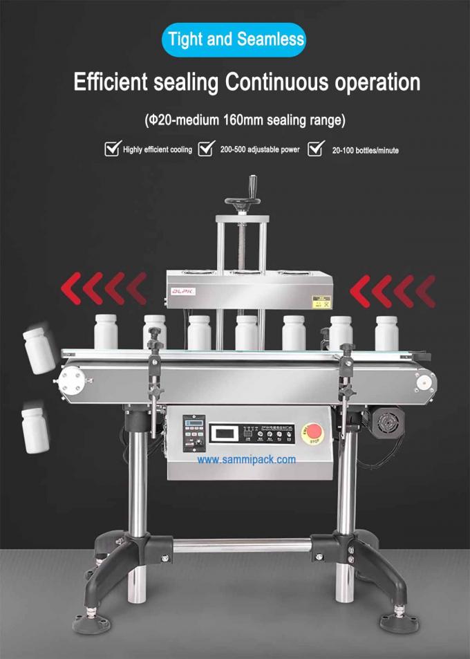 Máquina de sellado por inducción automática vertical continua de alta eficiencia para latas de bebidas barriles de papel de aluminio 3
