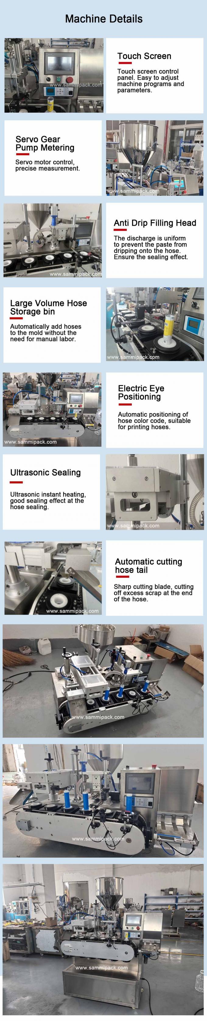 Máquina profesional automática de llenado y sellado ultrasónico de tubos blandos para envasado de cremas cosméticas 4