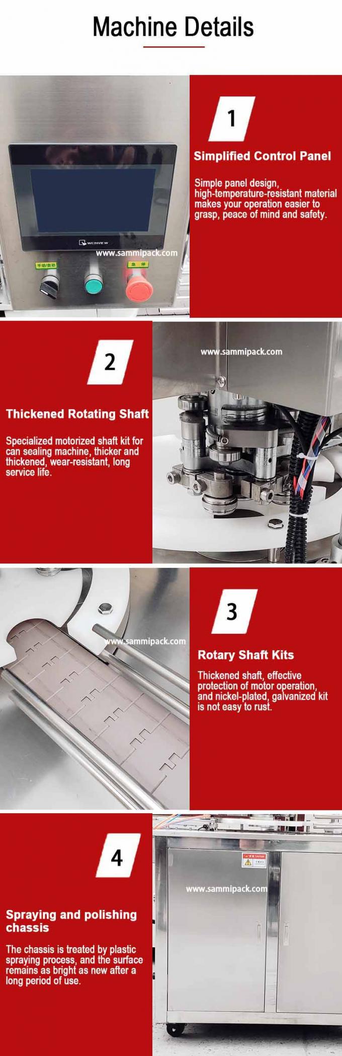 Máquina automática de sellado y tapado de mesa para latas de leche en polvo, pintura, bebidas, alimentos, sardinas y atún 2