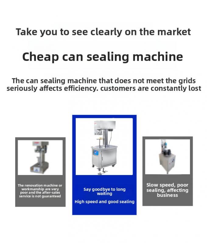 Selladora vertical de latas de hojalata comercial semiautomática para latas de plástico y aluminio 3