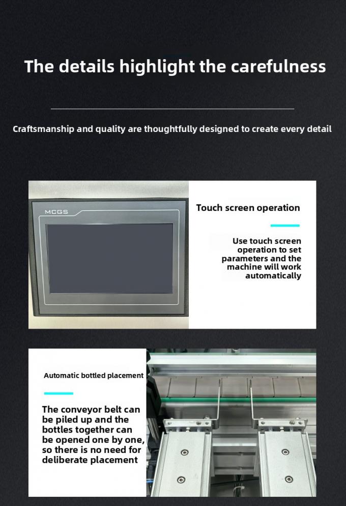 Máquina de recubrimiento de líquido de bomba magnética de escritorio automática de alta velocidad de 4 cabezas para bebidas de agua 7