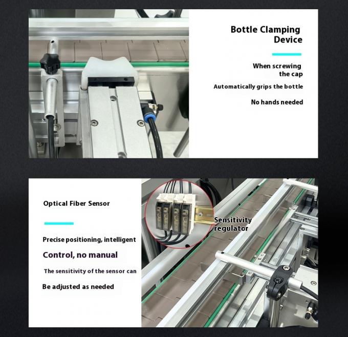 Máquina de recubrimiento de líquido de bomba magnética de escritorio automática de alta velocidad de 4 cabezas para bebidas de agua 8