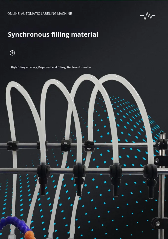 Máquina de Llenado de Líquidos con Bomba Magnética de Cuatro Cabezales y Precio de Fábrica Personalizado para Jugos, Bebidas y Leche, Llenado Pequeño 3