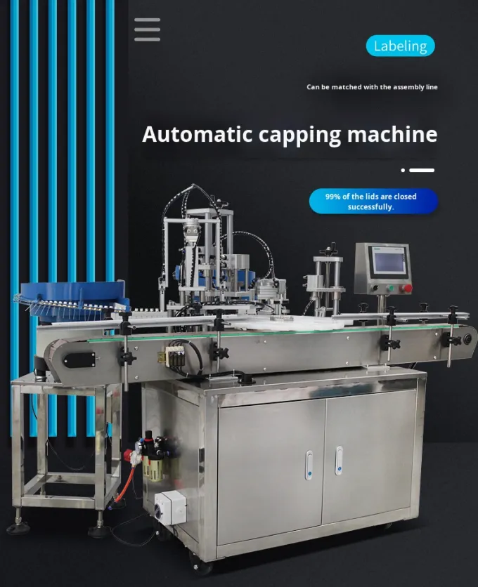 Línea de producción automática de alta velocidad para la unión de boquillas de perfumes y la máquina de prensado de tapas de botellas de plástico 0