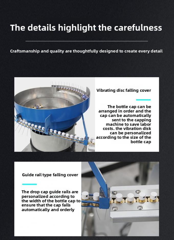 Línea de producción automática de alta velocidad para la unión de boquillas de perfumes y la máquina de prensado de tapas de botellas de plástico 7