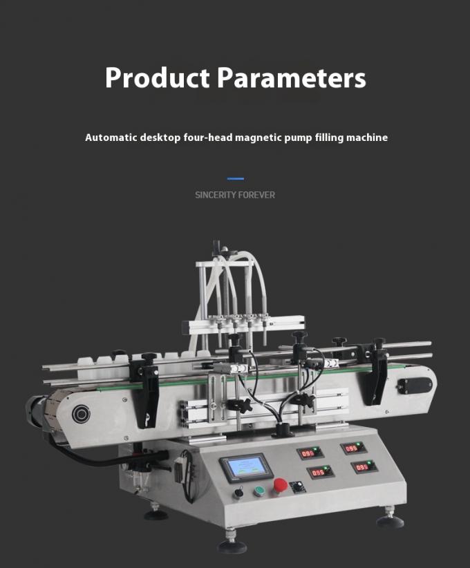 M&aacute;quina de Llenado de L&iacute;quidos de Escritorio Autom&aacute;tica Peque&ntilde;a para Aceite Esencial, Perfume, Llenado, Tapado y Etiquetado de Botellas con 4 Cabezales 9