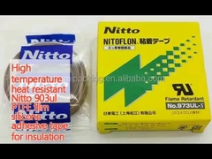 Banda adhesiva de silicona de película de PTFE resistente a altas temperaturas Nitto 903ul para aislamiento