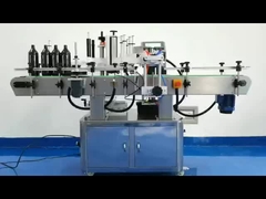 Máquina de etiquetado de etiquetas de botellas planas cuadradas automática para la parte delantera y la parte trasera de doble cara