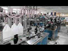 Máquina automática de llenado de líquidos, tapado y etiquetado